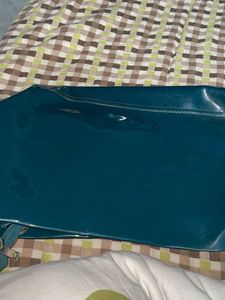 Stylish Teal Patent Handbag