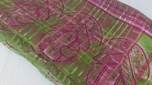 Beautiful Green &amp; Pink Saree