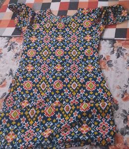 Colorful Ikat Print Kurta