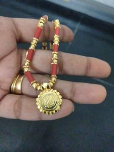 Vintage Red Beaded Necklace