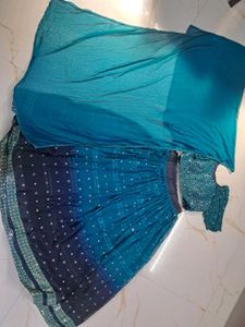 💙 Teal Blue Navratri Lehenga Choli