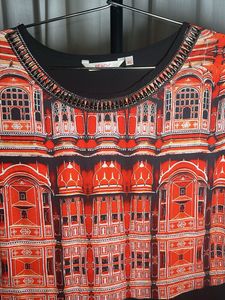 Flowy Slit Embellished Ethnic Top