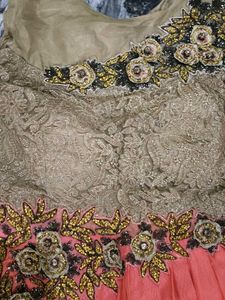 Elegant Peach Lehenga Choli Set