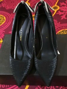 Sparkly Black Stiletto Heels
