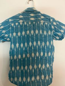 Blue &amp; White Striped Casual Top