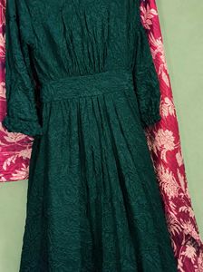 Elegant Teal Embroidered Anarkali Suit