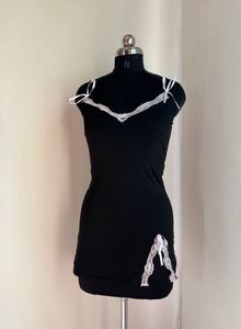 Black Lace Trim Camisole Slip
