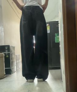 High waisted wide leg jeans