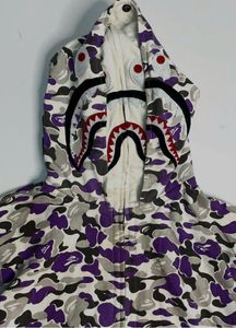 BAPE Purple Camo Shark Full Zip Hoodie