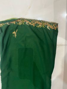 Green Embroidered Kurta Pant Set