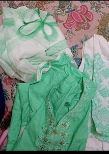 Boutique Stitched Contrast Suit With Dupatta In L