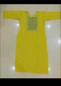 Yellow Embellished Kurta set