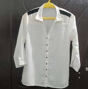 Classic White Button-Up Shirt