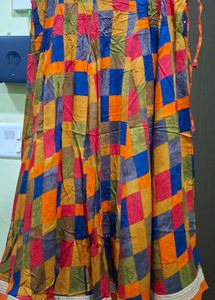 Vibrant Geometric Print Maxi Skirt