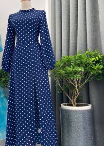 Chic Navy Polka Dot Dress