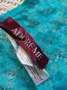 adore me Teal Lace Thong Panty