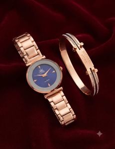 Elegant Two-Tone Watch with Matching Bracelet