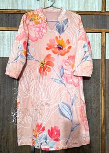 Beautiful Peach Floral Print Kurta