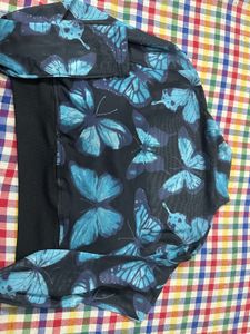 Butterfly Mesh Crop Top🦋