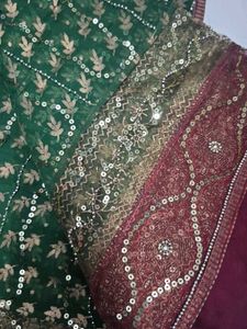 Georgette saree with heavy work💫