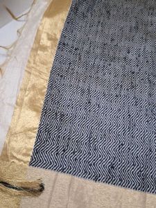 Elegant off white colour saree with blouse