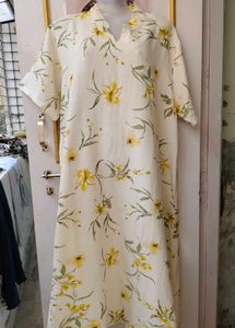 Flowy Floral Print Midi Dress