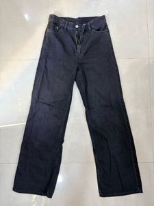 H&amp;M Black Wide Leg Jeans