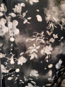 Floral Print Collared Button-Up Shirt