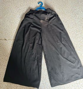 Elegant Wide Leg Black Palazzo Pants