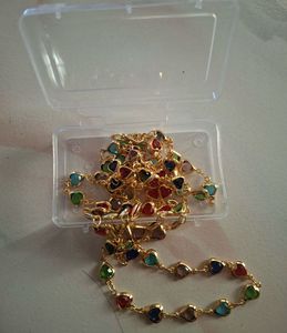 Colorful Gemstone baddie  Y-Necklace