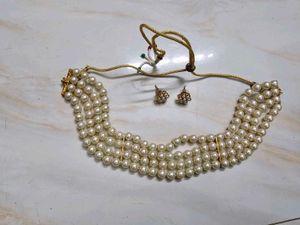 Elegant Pearl Necklace &amp; Earring Set