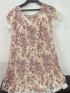 Floral Print Layered Dress