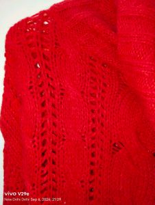 Cozy Red Knit Sweater