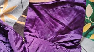 Elegant Purple Silk Blouse
