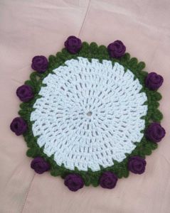 Handmade Crochet Floral mini Coasters