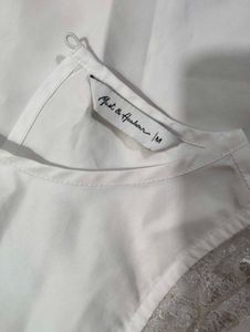 White Lace Trim Sleeveless Top