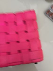Bright Pink Woven Clutch