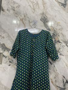 Stylish Teal Kurta with Print