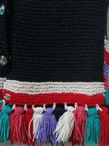 Boho Knitted Vest with Tassels