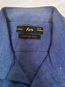 Men Formal Shirt - Plain Blue