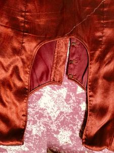 Red Silk Sari Blouse