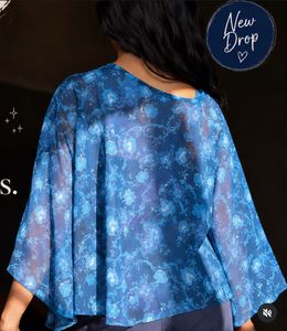 Sheer Floral Print Top