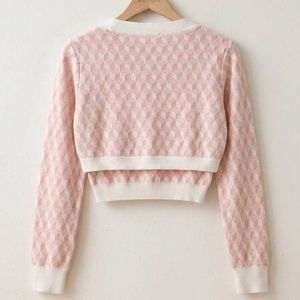 Pink Crop Top with Jacket 2-peice