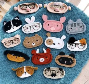 Cute Crochet Animal Glasses Holder