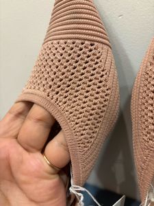 🆕 “Luna blu” Blush Pink Knitted Sling Heel