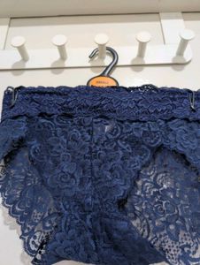 Navy Lace Boyshorts Briefs