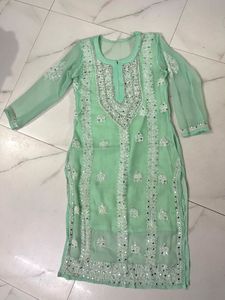 Embroidered Kurta with Palazzo Pants