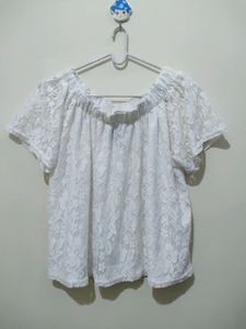 Atmosphere White Lace Multipurpose Crop Top