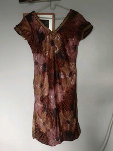 Floral Brown kurta with duppata