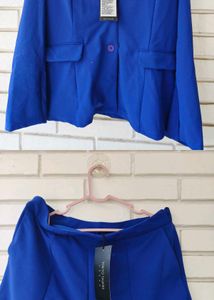 Royal Blue Blazer &amp; Shorts Set